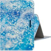 Voor 7 inch Tablet PC Universele Gekleurde Tekening Horizontale Flip PU Lederen Case met Houder & Kaartsleuf (Blauw Zand)