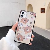 Cartoon patroon TPU beschermhoes voor iPhone 12 Pro Max (Bear Family)