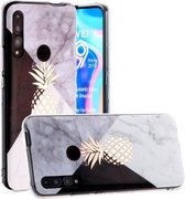 Voor Huawei P Smart Z Hot Stamping Geometrische Marmer IMD Craft TPU Beschermhoes (Ananas)