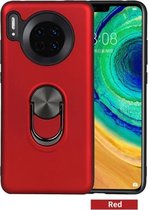 Voor Huawei Mate 30, 360 roterende multifunctionele stent pc + TPU-hoes met magnetische onzichtbare houder (rood)