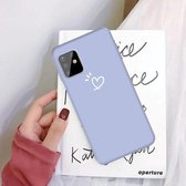 Voor Galaxy A81 / Note10 Lite / M60s Three Dots Love-heart Pattern Colorful Frosted TPU telefoon beschermhoes (lichtpaars)