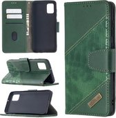 Voor Samsung Galaxy A31 bijpassende kleur krokodil textuur horizontale flip PU lederen tas met portemonnee & houder & kaartsleuven (groen)