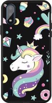 Voor Galaxy A01 Pattern Printing Embossment TPU Mobile Case (Candy Unicorn)