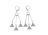 zilver oorbellen Marina triple triangle | oorbellen dames | sieraden vrouw | Zilverana | 925 Zilver