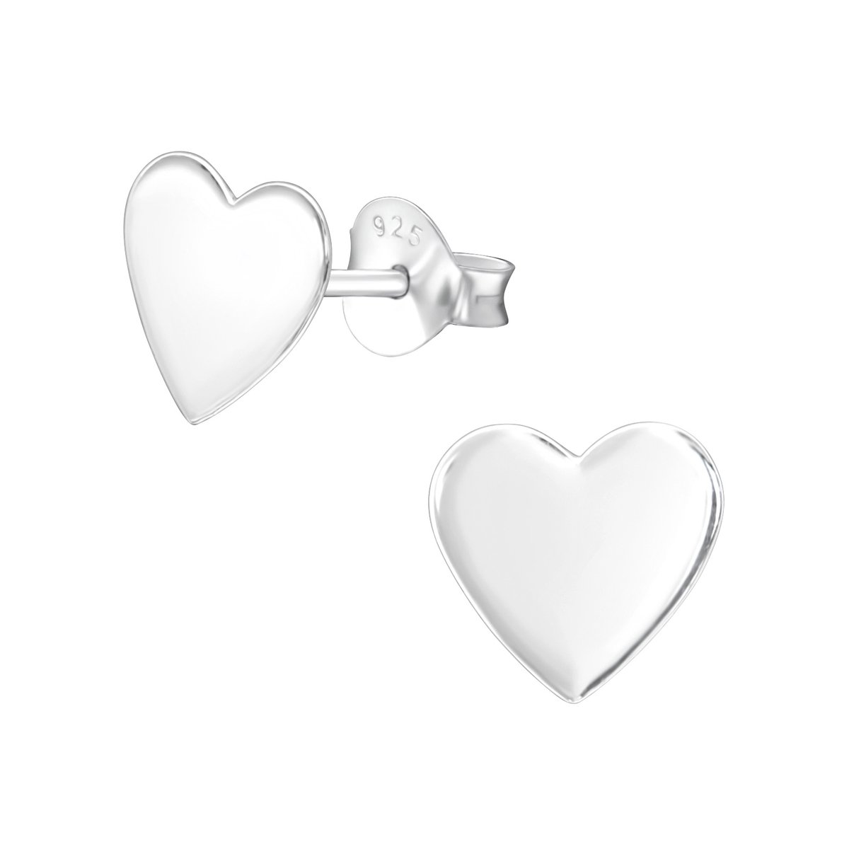 zilveren kinder oorbellen hartje | Oorbellen meisje | Kinderoorbellen meisje zilver | 925 Silver (Echt zilver)