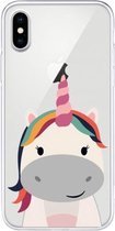 Voor iPhone XS Max Pattern TPU beschermhoes (Fat Unicorn)
