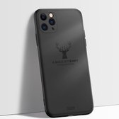 Voor iPhone 11 Pro Elk patroon schokbestendig siliconen beschermhoes (elegant zwart)