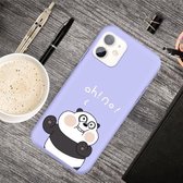 Voor iPhone 11 Cartoon Animal Pattern Shockproof TPU beschermhoes (Purple Panda)