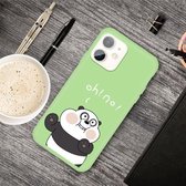 Voor iPhone 11 Cartoon Animal Pattern Shockproof TPU beschermhoes (Green Panda)