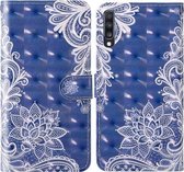 Voor Samsung Galaxy A70 & A70s 3D-schilderij Gekleurd tekeningpatroon Horizontaal Flip TPU + PU-lederen hoes met houder & kaartsleuven & portemonnee & lanyard (wit kant)