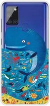 Voor Samsung Galaxy A21s schokbestendig geverfd TPU beschermhoes (walvis zeebodem)