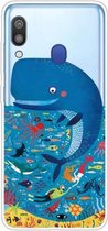 Voor Samsung Galaxy A30 schokbestendig geschilderd TPU beschermhoes (walvis zeebodem)