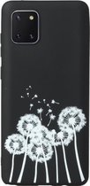 Voor Samsung Galaxy A81 Black Frosted Painted TPU beschermhoes (paardebloem)