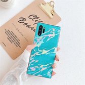 TPU Glossy Laser Marble IMD Colorful TPU Case voor Galaxy Note10 + (groen)