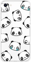 Voor iPhone SE (2020) schokbestendig geverfd transparant TPU beschermhoes (Emoji Bear)