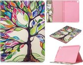 Voor iPad 10.5 inch Gekleurde Tekening Patroon Horizontale Flip PU Lederen Case met Houder & Kaartsleuven & Portemonnee (Life Tree)