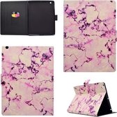 Voor iPad 4 horizontale flip lederen tas met houder en kaartsleuf en slaap- / wekfunctie (roze marmer)