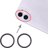 2 stuks achteruitrijcamera glazen lens metalen beschermring ring voor iPhone 11 (zwart)