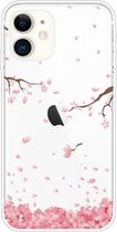 Voor iPhone 11 patroon TPU beschermhoes (Cherry Blossoms Fall)