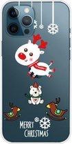 Christmas Series Clear TPU beschermhoes voor iPhone 11 Pro (Trojan Bear Deer)