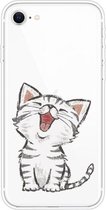 Voor iPhone SE 2020/8/7 patroon TPU beschermhoes (lachende kat)