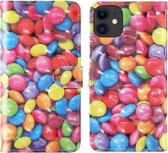 Voor iPhone 11 3D-schilderij Gekleurd tekenpatroon Horizontaal Flip TPU + PU-lederen hoes met houder & kaartsleuven & portemonnee & lanyard (gekleurd suiker)