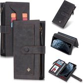 Voor iPhone 11 Pro Max POLA Multifunctionele Mode Magnetische Horizontale Flip Leren Case met Kaartsleuven & Portemonnee & Fotolijst & Houder (Zwart)