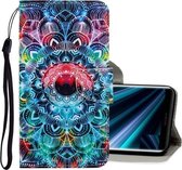 Voor Sony Xperia 20 3D Gekleurde Tekening Horizontale Flip PU Lederen Case met Houder & Kaartsleuven & Portemonnee (Mandala)