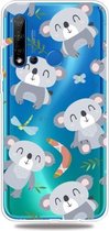 Fashion Soft TPU Case 3D Cartoon Transparant Soft Silicone Cover Telefoon Gevallen Voor Huawei Nova5i / P20 Lite 2019 (Koala)