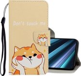 Voor Sony Xperia XZ5 3D Gekleurde Tekening Horizontale Flip PU Lederen Case met Houder & Kaartsleuven & Portemonnee (Shiba Inu)