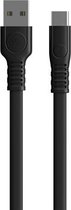 WK WDC-066a 2.1A Type-C / USB-C doorspoelende oplaadgegevenskabel, lengte: 1m (zwart)