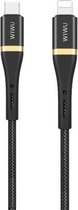 WIWU Elite-serie ED-103 2,4 A USB-C / Type-C naar 8-pins interface Nylon gevlochten snellaadgegevenskabel, kabellengte: 1,2 m