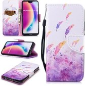Voor Huawei P20 Lite / nova 3e Gekleurd tekeningpatroon Horizontaal Flip TPU + PU lederen tas met houder & kaartsleuven & portemonnee & lanyard (aquarelveren)