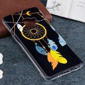 Voor Galaxy S9 Noctilucent windgong patroon TPU zachte achterkant beschermhoes