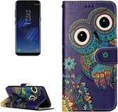 Voor Galaxy S8 + / G955 Gloss Oil Reliëf Etnische Stijl Uil Patroon Horizontale Flip Leren Case met Houder & Kaartsleuven & Portemonnee & Fotolijst