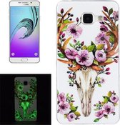 Voor Galaxy A3 (2016) / A310 Noctilucent Sika Deer Pattern IMD Vakmanschap Soft TPU Cover Case