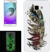 Voor Galaxy A3 (2016) / A310 Noctilucent Feather Pattern IMD Vakmanschap Soft TPU Cover Case