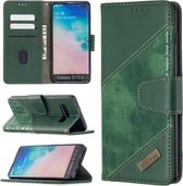 Voor Samsung Galaxy S10 Plus bijpassende kleur Krokodiltextuur Horizontale flip PU lederen tas met portemonnee & houder & kaartsleuven (groen)