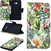 3D Gekleurde Tekening Patroon Horizontale Flip Leren Case voor Samsung Galaxy J4 Plus & J4 Prime, met Houder & Kaartsleuven & Portemonnee (Bananenblad)
