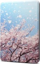 Japans kersenpatroon horizontale flip PU + TPU lederen beschermhoes voor Amazon Kindle Paperwhite 4 (2018), met slaap- en wekfunctie