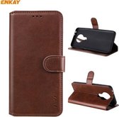 Voor Nokia 3.4 / 7.3 ENKAY Hat-Prince ENK-PUC032 Horizontale Flip PU lederen tas met houder & kaartsleuven & portemonnee (bruin)