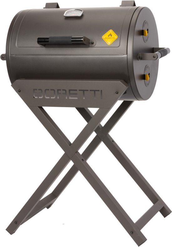 Boretti Fratello houtskoolbarbecue - Grilloppervlak 58x41 cm - Zwart