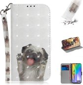 Voor Huawei Y6p 3D Geschilderd Patroon Magnetische Aantrekkelijkheid Horizontale Flip Leren Case met Houder & Kaartsleuf & Portemonnee & Lanyard (Pekingese Dag)