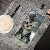 Voor Huawei Nova 8 SE schokbestendig geverfd transparant TPU beschermhoes (zittende kat)