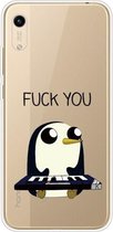 Voor Huawei Y5 (2019) Gekleurd tekeningpatroon Zeer transparant TPU beschermhoes (Penguin)