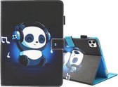 Voor iPad Pro 11 (2020) & (2018) Geschilderd patroon Tablet PC Beschermende lederen tas met beugel & kaartsleuf & fotohouder (Muziekpanda)