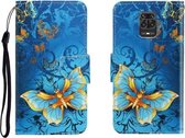 Voor Xiaomi Redmi Note 9 Pro Gekleurde Tekening Horizontale Flip Leren Case met Houder & Kaartsleuf & Portemonnee (Jade Vlinder)