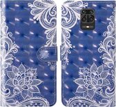 Voor Xiaomi Redmi Note 9 Pro / Note 9 Pro Max 3D-schilderij Gekleurd tekeningpatroon Horizontaal Flip TPU + PU lederen tas met houder & kaartsleuven & portemonnee & lanyard (wit kant)