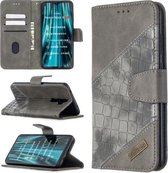 Voor xiaomi redmi 8 pro bijpassende kleur krokodil textuur horizontale flip pu lederen tas met portemonnee & houder & kaartsleuven (grijs)