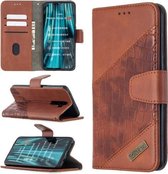 Voor xiaomi redmi 8 pro bijpassende kleur krokodil textuur horizontale flip pu lederen tas met portemonnee & houder & kaartsleuven (bruin)